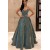A-Line V-Neck Sparkling Long Prom Dress Formal Evening Dresses 601504