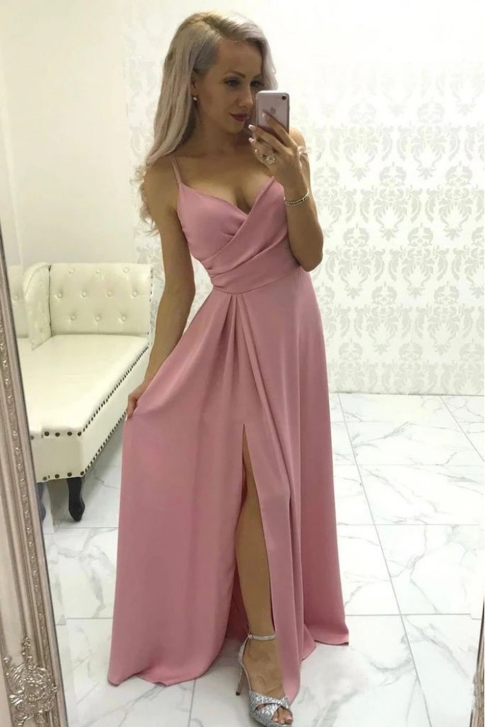 Sheath V-Neck Long Prom Dress Formal Evening Dresses 601509