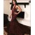 Mermaid V-Neck Sparkle Long Prom Dress Formal Evening Dresses 601567