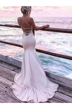 Mermaid Lace V-Neck Long Prom Dress Formal Evening Dresses 601616
