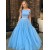 A-Line Two Pieces Beaded Long Prom Dress Formal Evening Dresses 601667
