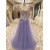 A-Line Beaded Tulle Lace Long Prom Dress Formal Evening Dresses 601703
