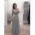 A-Line Chiffon Lace Long Prom Dress Formal Evening Dresses 601707