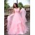 A-Line Long Pink Tulle Prom Dress Formal Evening Dresses 601748