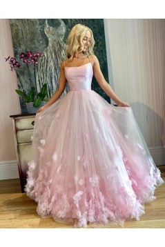 A-Line Long Pink Prom Dress Formal Evening Dresses 601812