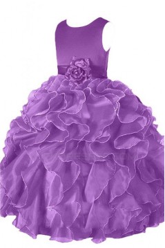Ball Gown Purple Flower Girl Dresses F010002