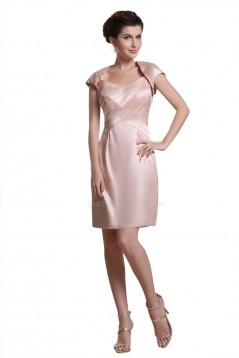 Short Spaghetti Strap Mother of the Bride Dresses with A Jacket M010009