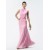 Trumpet/Mermaid Beaded High Neck Long Pink Chiffon Mother of the Bride Dresses M010029