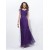 A-Line Long Purple Chiffon Mother of the Bride Dresses M010035