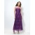 A-Line Long Purple Lace Low V-Back Mother of the Bride Dresses M010036