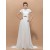 A-Line Beaded Long Chiffon Mother of the Bride Dresses M010041
