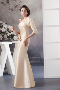 Sheath Strapless Mother of the Bride Dresses with A 3/4 Sleeve Jacket 2040106