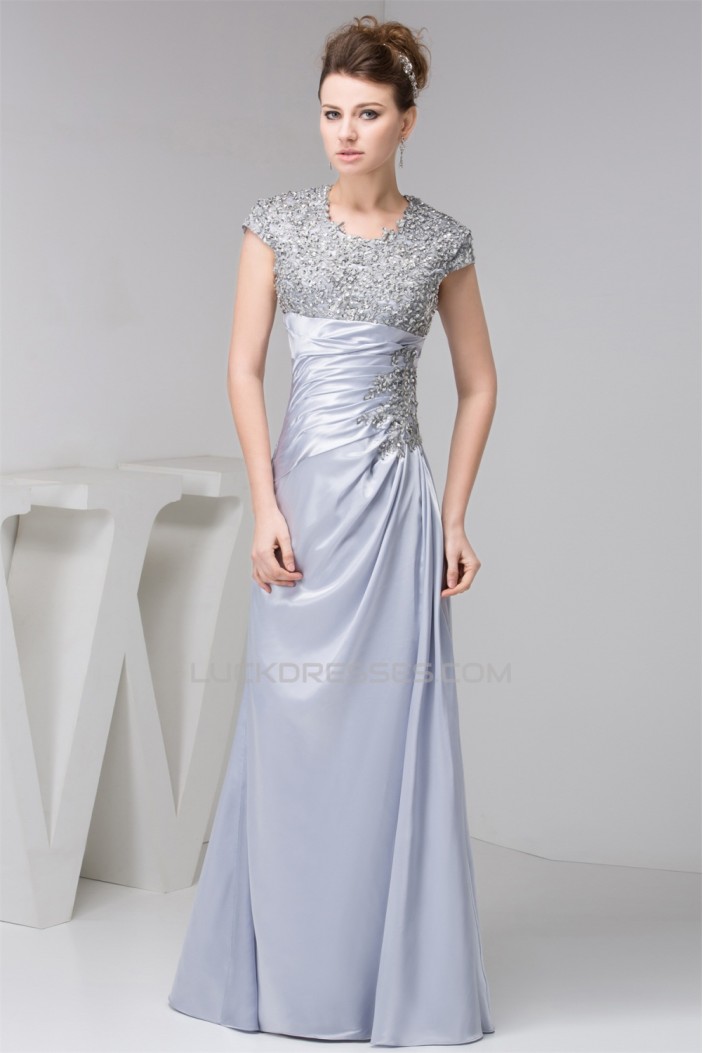 A-Line Beading Long Evening Mother of the Bride Dresses 2040112