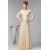 A-Line 3/4 Sleeves Lace Chiffon Beaded Applique Long Mother of the Bride Dresses 2040134