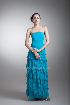 Cascading Ruffles Ankle-Length Chiffon Mother of the Bride Dresses 2040171