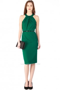 Sheath Knee-Length Short Green Mother of the Bride Dresses Without Belt 2040204