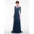 Half Sleeves Illusion Neckline Lace Appliques Chiffon Mother of The Bride Dresses 3040005