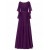 Long Purple Beaded Lace Chiffon Long Mother of The Bride Dresses 3040035