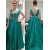 A-Line V-Neck Beaded Long Mother of The Bride Dresses 602110