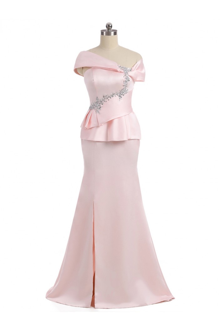 Long Pink Beaded Mermaid Mother of The Bride Dresses 602163