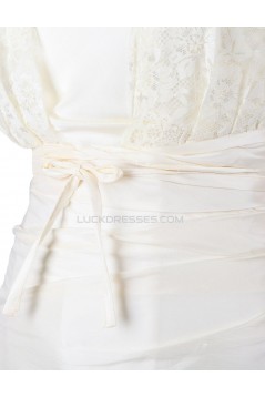 A-line Chapel Train Lace Wedding Dresses WD010006