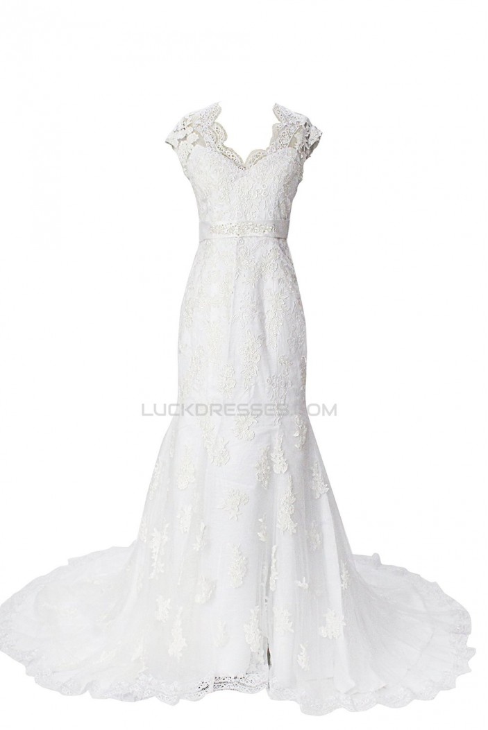 Trumpet/Mermaid Chapel Train Lace Wedding Dresses WD010029