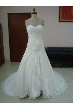 A-line Sweetheart Chapel Train Bridal Wedding Dresses WD010049