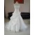A-line Strapless Chapel Train Beaded Bridal Wedding Dresses WD010058