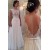 Sheath/Column Lace Chiffon Sweep Train Bridal Wedding Dresses WD010081