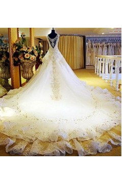 Amazing Beaded Lace Bridal Gowns Wedding Dresses WD010085