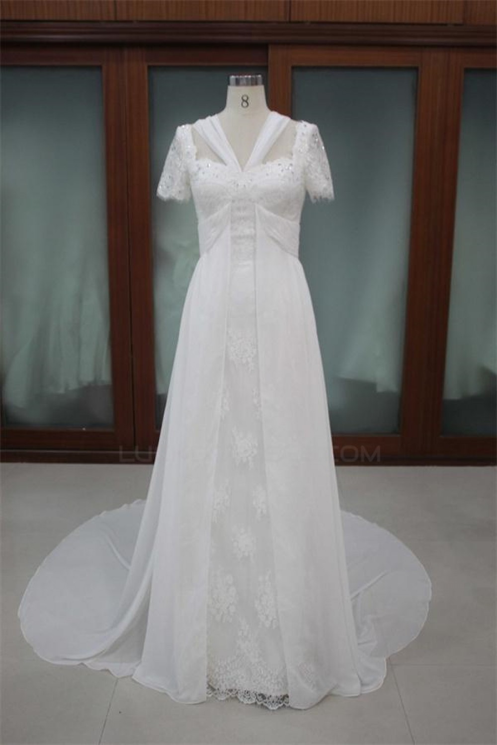 column short wedding dresses