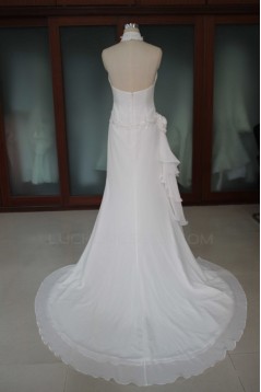 Sheath/Column Court Train Bridal Wedding Dresses WD010096