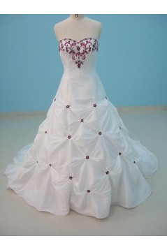 A-line Sweetheart Chapel Train Bridal Wedding Dresses WD010121