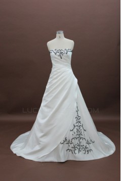 A-line Strapless Bridal Wedding Dresses WD010125