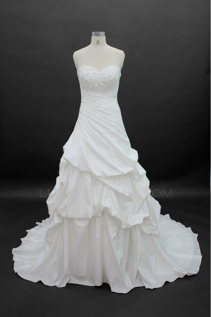 Affordable Ball Gown Sweetheart Chapel Train Bridal Wedding Dresses WD010140