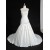 Discount A-line Strapless Chapel Train Bridal Wedding Dresses WD010143