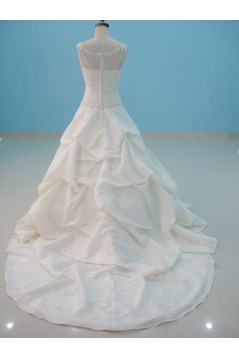 Trumpet/Mermaid Ball Gown Straps Sleeveless Lace Chapel Train Bridal Wedding Dresses WD010148