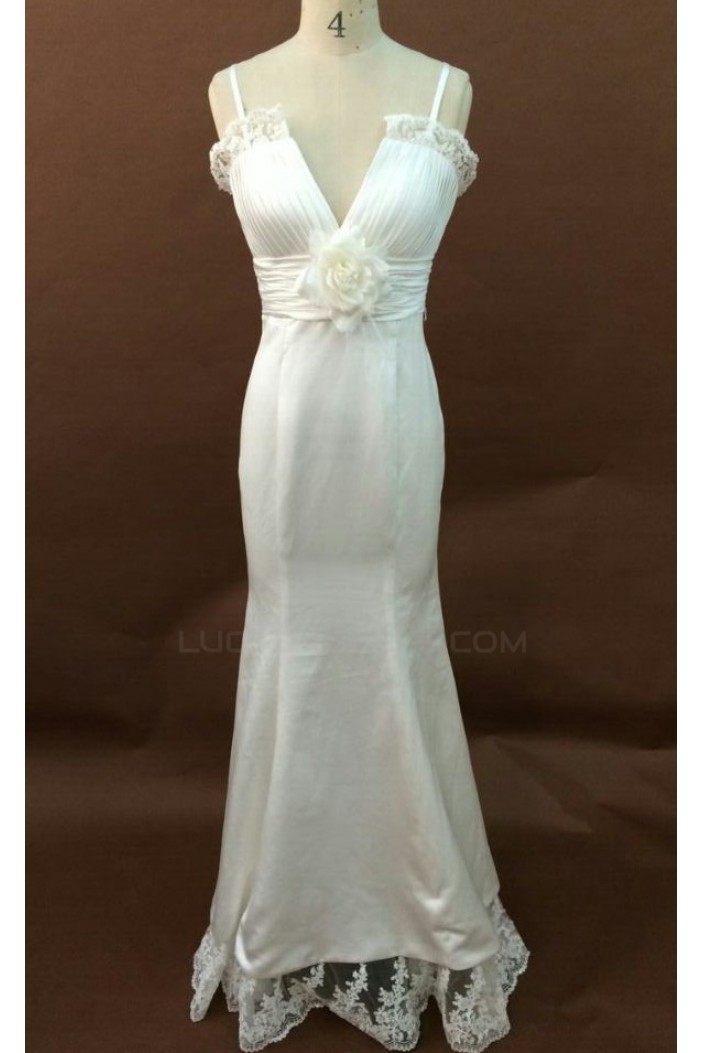 Trumpet/Mermaid Spaghetti Straps Bridal Wedding Dresses WD010165