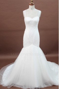 Trumpet/Mermaid Sweetheart Court Train Bridal Wedding Dresses WD010171