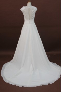 A-line Chapel Train Lace Bridal Wedding Dresses WD010177