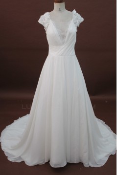 A-line Chapel Train Lace Bridal Wedding Dresses WD010177