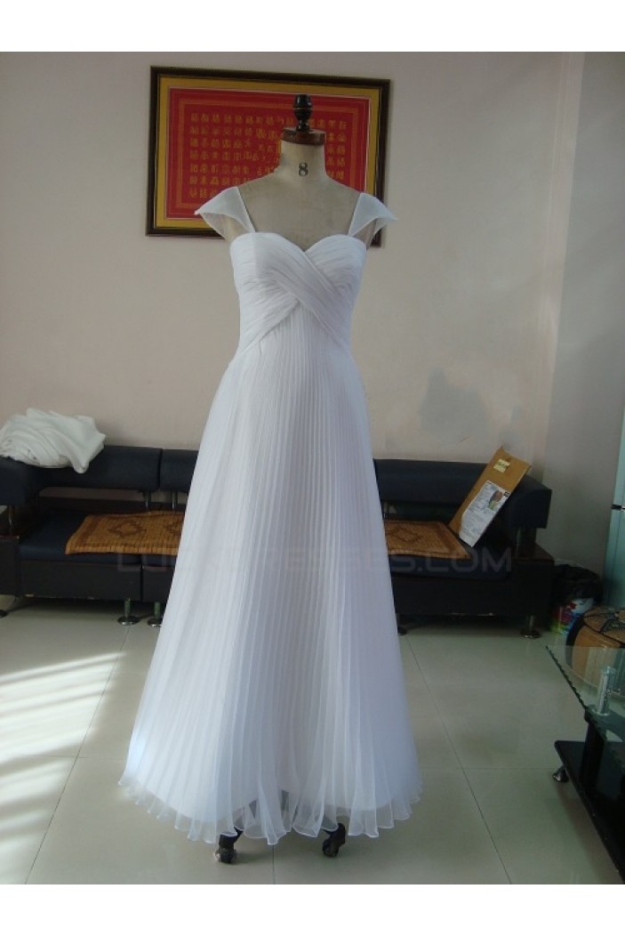 A-line Floor Length Chiffon Bridal Wedding Dresses WD010182