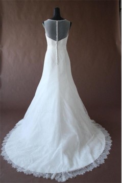 A-line Court Train Lace Bridal Wedding Dresses WD010197