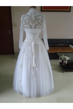 A-line Sweetheat Lace Bridal Wedding Dresses with A Jacket WD010209