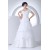 A-line Short Sleeves Court Train Bridal Wedding Dress WD010232