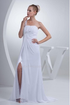 Sheath/Column One Shoulder Bridal Wedding Dress WD010246