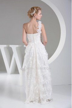 Sheath/Column One Shoulder Lace Bridal Gown WD010261