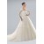 Elegant A-line 3/4 Sleeves Lace Beaded Bridal Gown WD010272