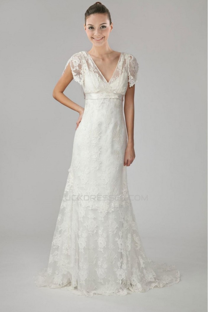 Trumpet/Mermaid V-neck Lace Bridal Wedding Dresses WD010281