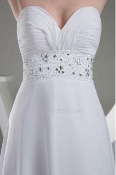 High Low Sweetheart Beaded Chiffon Bridal Wedding Dresses WD010286